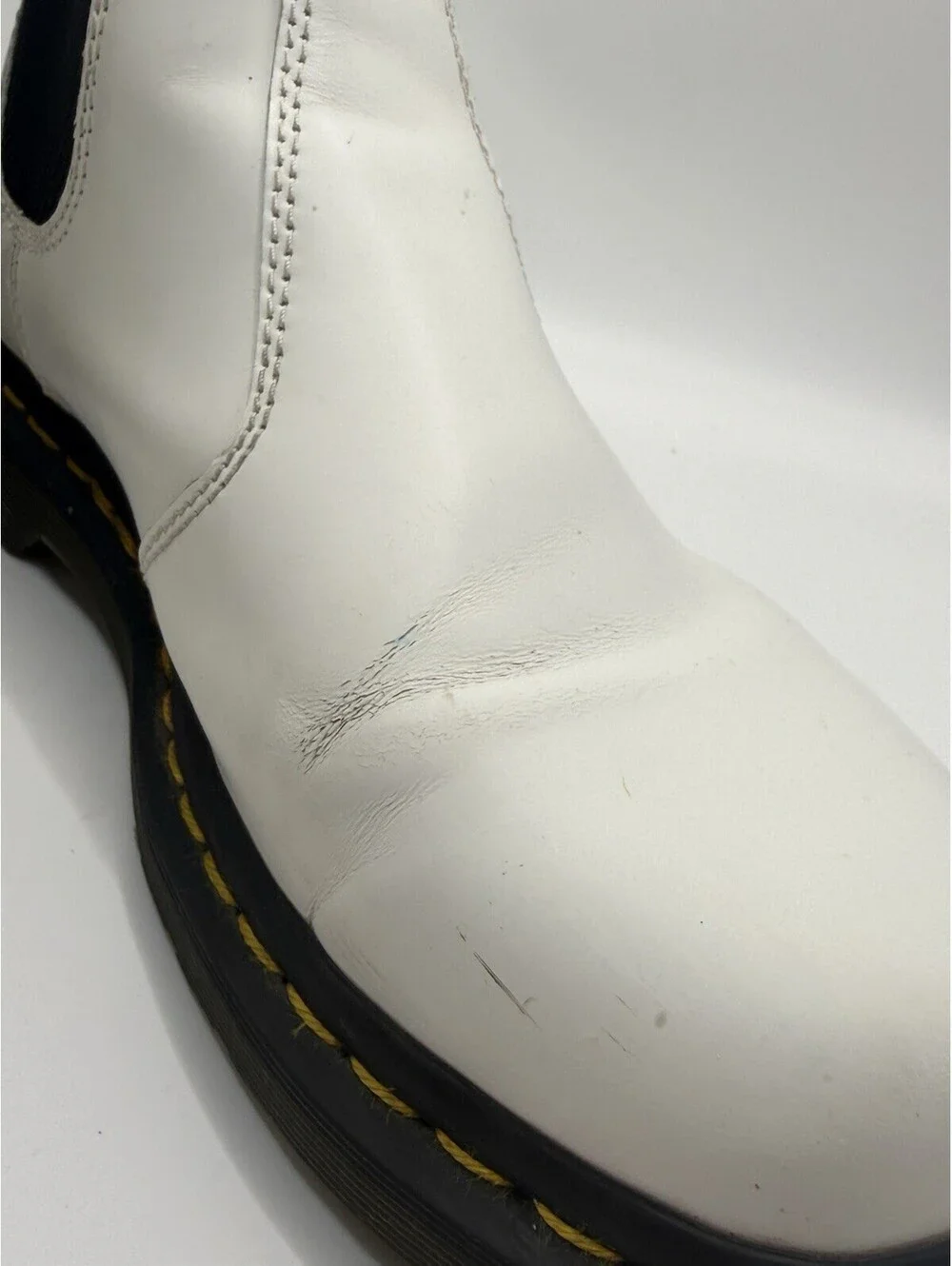 Dr Martens Chelsea Boots 2976 Women's Size 10 White Leather Men's 9